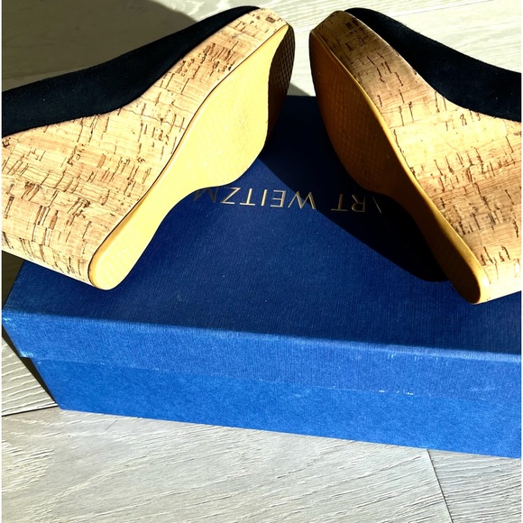 Stuart Weitzman Corkswoon Suede Wedge Size 6 - Picture 11 of 16